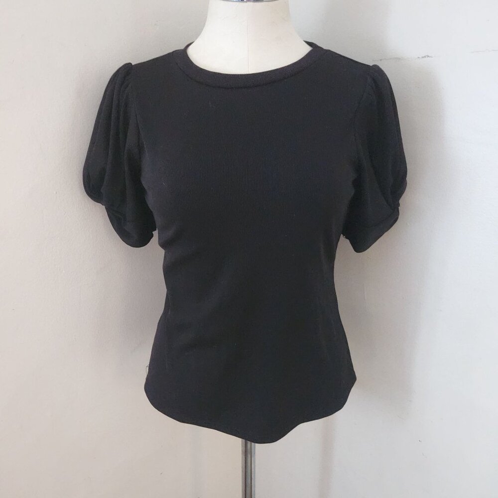 Ceo Femme‎ Black Ribbed Top Women's Size Small